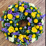 Rose Wreath Yellow and Purple