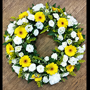 Classic Wreath Yellow and White