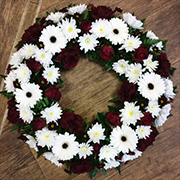 Classic Wreath Maroon and White