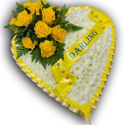 Traditional Full Heart, yellow with sash