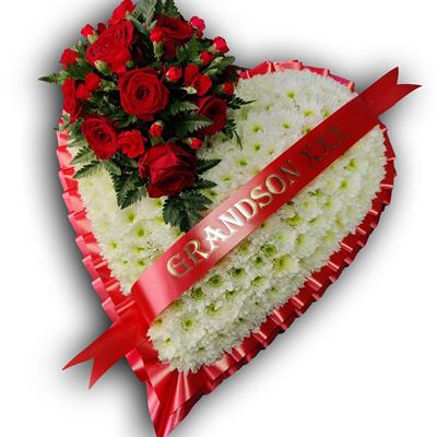 Traditional Full Heart, red with sash