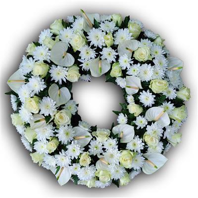 Exotic touch wreath, white 