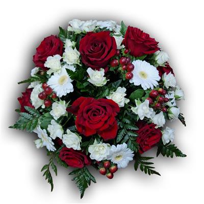 Classic Posy, red &amp; white