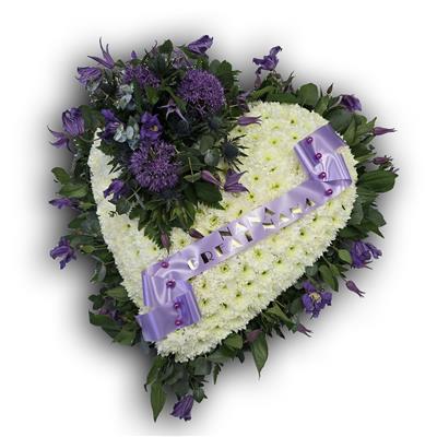 Traditional Full Heart, lilac with sash, luxury